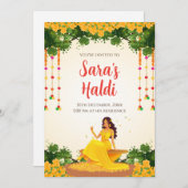 Digital Haldi nodigt Haldi uit voor uitnodigingen (Voorkant / Achterkant)