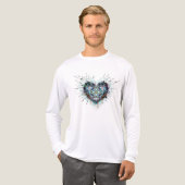 Digital Heart Sacred Geometry Heart Design  Tri-Blend Shirt (Voorkant)