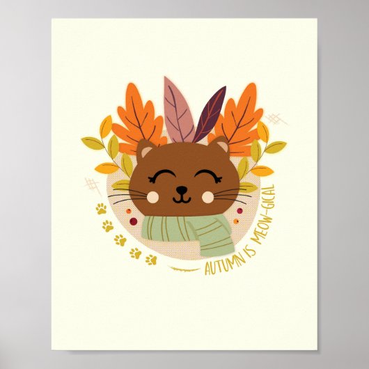 Digital Illustration Nursery Decor Printable Poster (Voorkant)