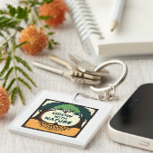 Digital Illustration of Stylized Tree with Roots a Sleutelhanger (Voorkant Rechts)
