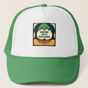 Digital Illustration of Stylized Tree with Roots a Trucker Pet