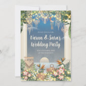 Digital Indian Cocktail Party uitnodiging Indiaas (Voorkant)