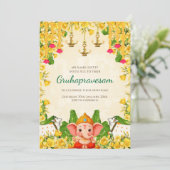 Digital Indian Housewarming uitnodiging Tamil (Staand voorkant)