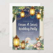 Digital Indian Wedding Youngsters Party-uitnodigin Kaart (Voorkant / Achterkant)