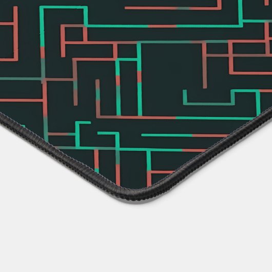 Digital Labyrinth Neon Grid Bureaumat (Hoek)