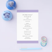 Digital Lavender Paars Budget Wedding Programme Flyer (Enkel)
