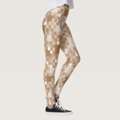 Digital Light Brown Pixelated Little Squares Leggings (Rechts)