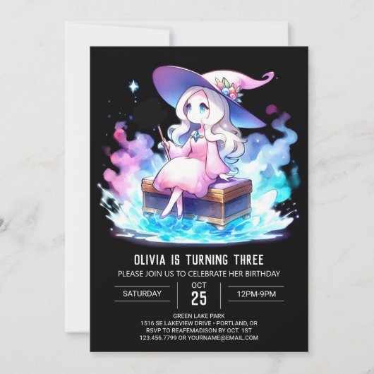Digital Little Wizard Verjaardag Kaart (Voorkant)