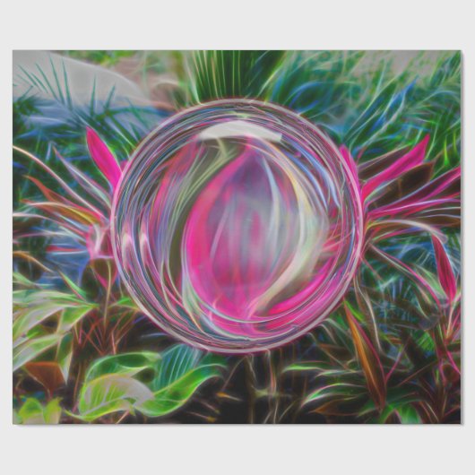 Digital Marble Soap Bubble Cadeaupapier (Vlak)