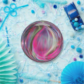 Digital Marble Soap Bubble Papieren Bordje (Feest)