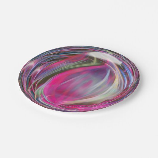 Digital Marble Soap Bubble Papieren Bordje (Gekanteld)
