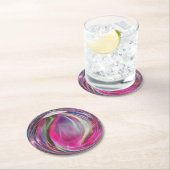 Digital Marble Soap Bubble Ronde Kartonnen Onderzetter (Insitu)