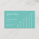 Digital Marketing Expert Business Card Template Visitekaartje (Voorkant)