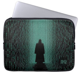 Digital Matrix Corridor Cyber Shadows Laptop Sleeve