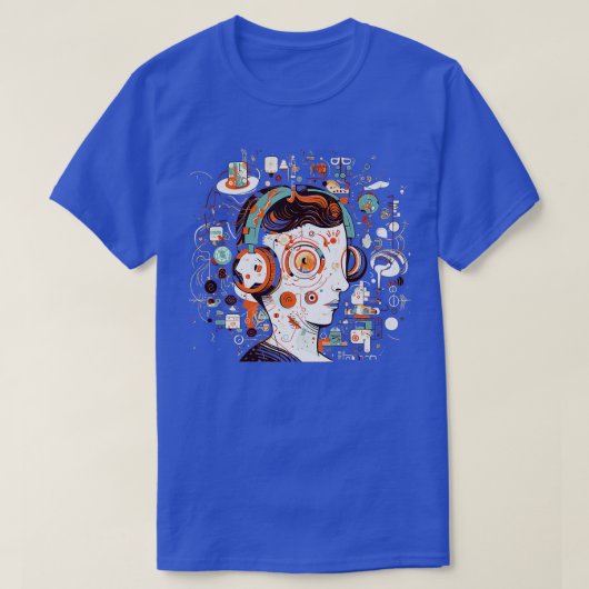 Digital Mind Een levendige en speelse illustratie  T-shirt (Design voorkant)