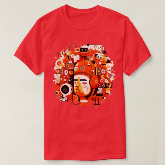 Digital Mind Een levendige en speelse illustratie  T-shirt (Design voorkant)
