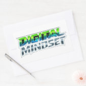 Digital Mindset Futuristische Tech Sticker (Envelop)