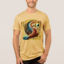 Digital Mirage – futuristisch Abstract print T-shi Tri-Blend Shirt
