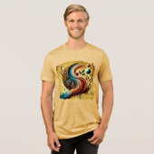 Digital Mirage – futuristisch Abstract print T-shi Tri-Blend Shirt (Voorkant volledig)