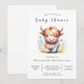Digital Modern Classic Koe Baby shower Kaart (Voorkant / Achterkant)
