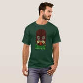 Digital Native 8-bit Pixel Art Tiki Islander Mask T-shirt (Voorkant volledig)