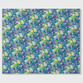Digital Nature Floral, Daisy  Blues Cadeaupapier (Vlak)
