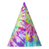Digital Neon Tie Dye Feesthoedjes (Achterkant)