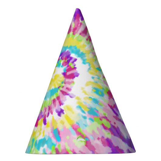 Digital Neon Tie Dye Feesthoedjes (Rechts)