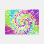 Digital Neon Tie Dye Fleece Deken (Voorkant (Horizontaal))