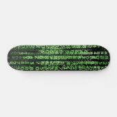 Digital Nerd Neo Pattern Futuristic Persoonlijk Skateboard (Horizontaal)