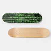 Digital Nerd Neo Pattern Futuristic Persoonlijk Skateboard (Horizontaal)