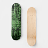 Digital Nerd Neo Pattern Futuristic Persoonlijk Skateboard (Voorkant)