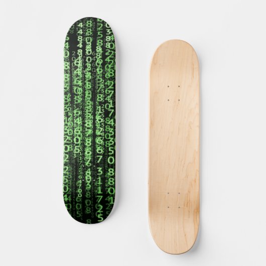 Digital Nerd Neo Pattern Futuristic Persoonlijk Skateboard (Voorkant)