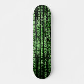 Digital Nerd Neo Pattern Futuristic Persoonlijk Skateboard (Voorkant)