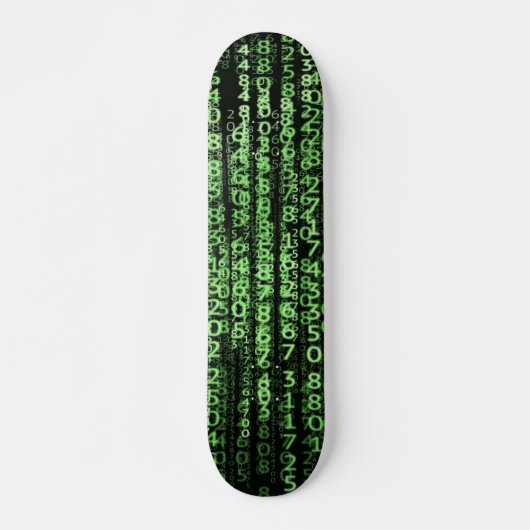 Digital Nerd Neo Pattern Futuristic Persoonlijk Skateboard (Voorkant)