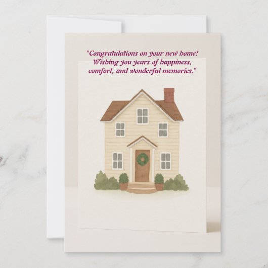 Digital New Home Gefeliciteerd Kaart (Voorkant)