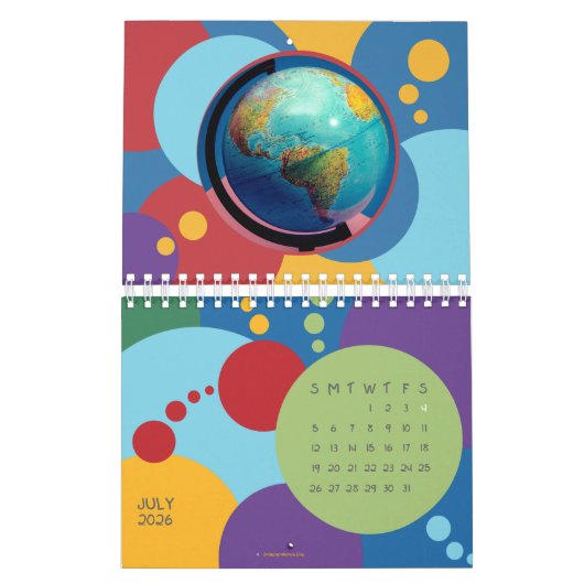 Digital Nomad 2026 World Calendar Choose Country Kalender (Jul 2026)