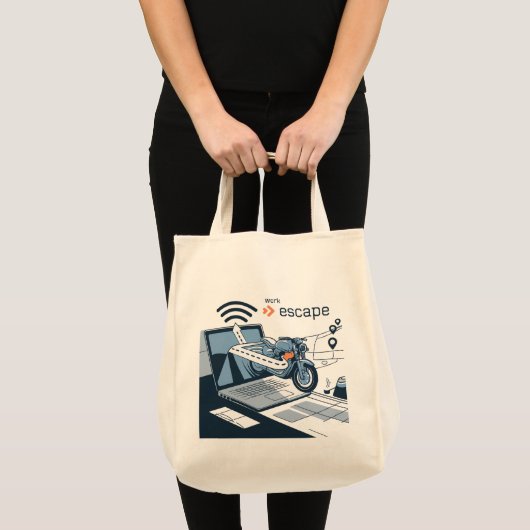 Digital Nomad Escape Route canvas tas (Voorkant (product))