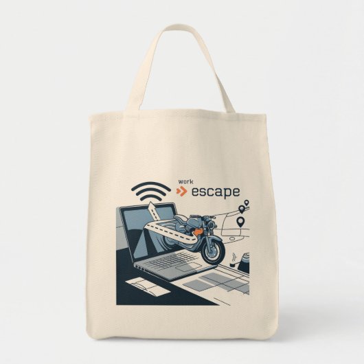 Digital Nomad Escape Route canvas tas (Voorkant)