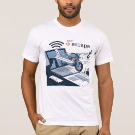 Digital Nomad Escape Route T-shirt voor fietsers