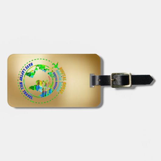 Digital Nomad Luggage Tag Bagagelabel (Voorkant horizontaal)