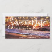 Digital Ocean Beach Save the Date Uitnodiging (Voorkant)