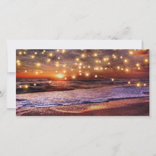 Digital Ocean Beach Save the Date Uitnodiging (Achterkant)