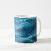 Digital Ocean — Data Stream Abstract Art Mok (Voorkant rechts)