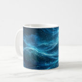 Digital Ocean — Data Stream Abstract Art Mok (Voorkant links)