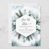 Digital Pine Mountain Wedding Save The Date (Voorkant)