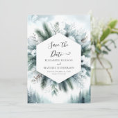 Digital Pine Mountain Wedding Save The Date (Staand voorkant)