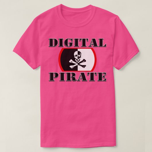 Digital Pirate Programmer Codering Digital Markete T-shirt (Design voorkant)