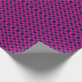 Digital Pixel Check Plaid Pink and Blue Cadeaupapier (Hoek)