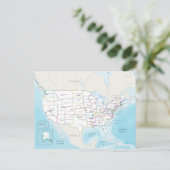 Digital political map of the United States. Briefkaart (Staand voorkant)